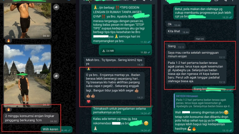 Testimoni pelanggan Erojan 1